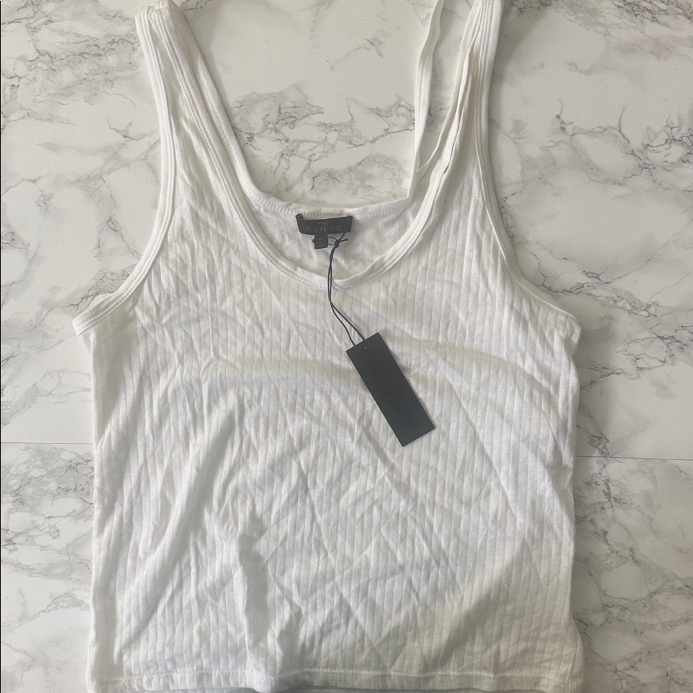 NEW THE RANGE split tank in white medium NWT - Picture 3 of 4